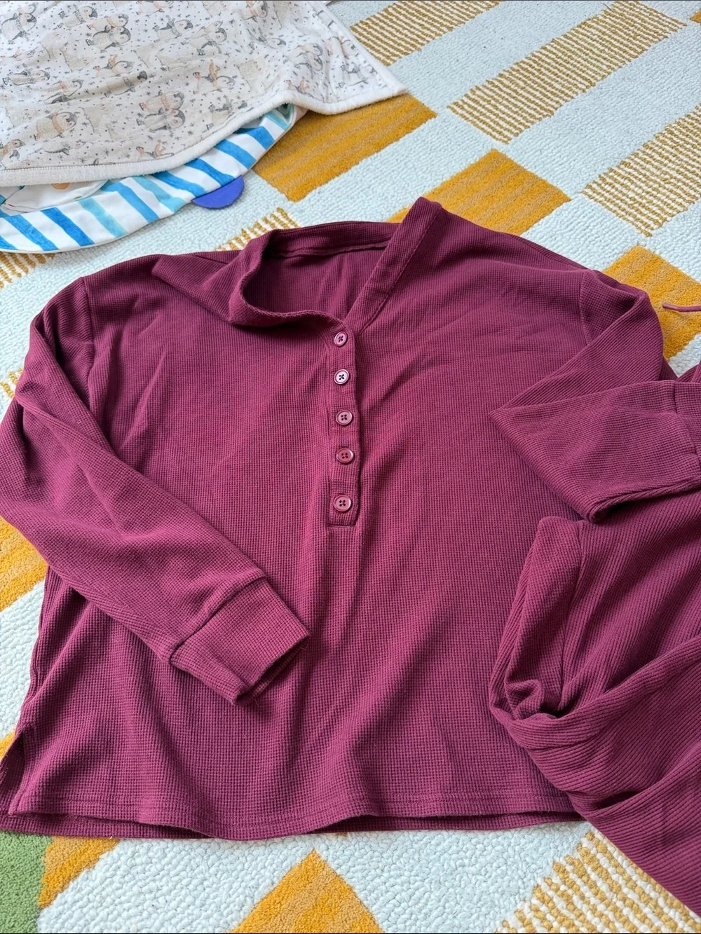 Kindred Bravely matching set wine colored maternity/postpartum lounge set large